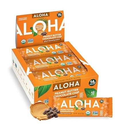 ALOHA Organic Plant Based Protein Bars |Peanut Butter Cho
