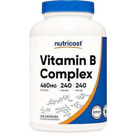 Nutricost High Potency Vitamin B Complex 460mg, 240 Capsu
