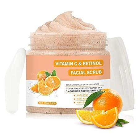 Face Scrub Facial Exfoliator For Dull Skin Vitamin C Reti
