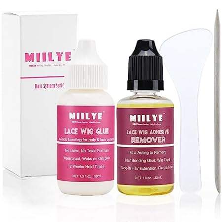 Wig Adhesive and Glue Remover Set， Invisible Waterproof M