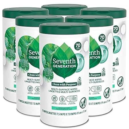 Seventh Generation Multi-Surface Wipes， Garden Mint scent