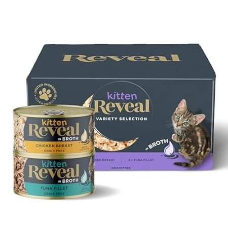 Reveal Natural Wet Kitten Food， 8 Count， Grain Free Wet K
