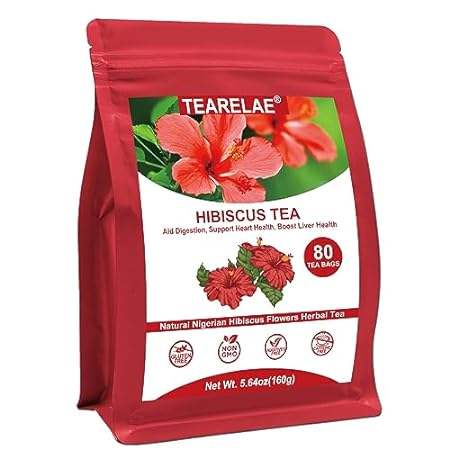 TEARELAE - Hibiscus Tea Bags - 2g x 80 Count - 100% Pure