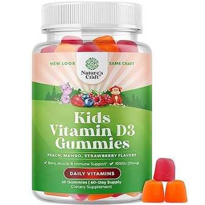 Chewable Vitamin D Gummies for Kids - Delicious Kids Vita