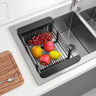 洗碗池沥水篮水槽沥水架置物架洗菜盆收纳架漏池过滤伸缩厨房筐子