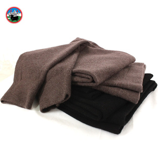 雪舟男式牦牛绒裤针织裤秋冬季高腰中厚款羊毛打底裤保暖毛裤