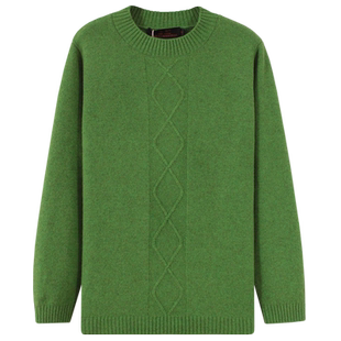 雪舟雪舟牦牛绒女式圆领套衫针织衫季宽松秋冬保暖毛衣