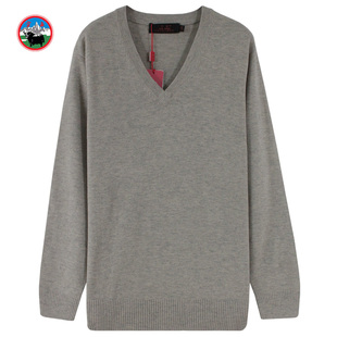 雪舟男式牦牛绒套衫春秋冬休闲保暖针织毛衣