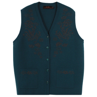 雪舟女式牦牛绒套衫圆领针织衫秋冬季宽松保暖毛衣