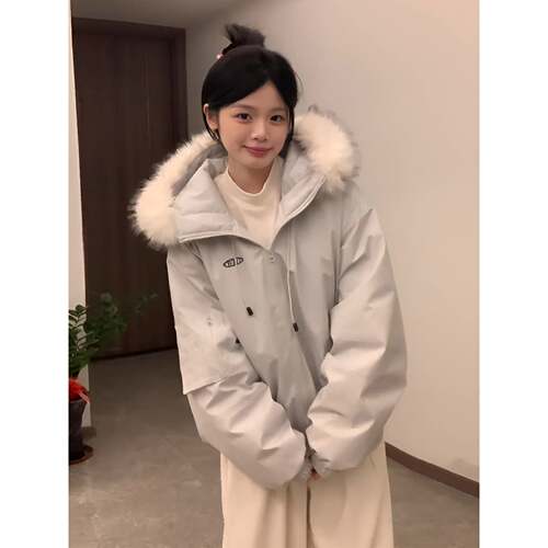 千仞岗东北零下40度羽绒服女冬季加厚短款棉袄派克服韩系宽松工装