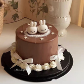 饰摆件蝴蝶结丝带五角星压模装 小红书同款 米菲兔子蛋糕装 扮插件