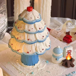 2025圣诞节许愿树ins可爱立体围巾雪人蛋糕装饰樱桃蜡烛装扮插件