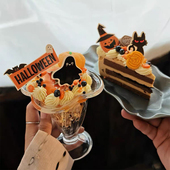 饰恶魔幽灵南瓜眼睛糖珠糖装 2025新款 万圣节巴菲甜品杯蛋糕装 扮