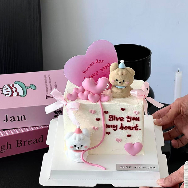 2.14情人节可爱情侣修狗蛋糕装饰摆件love爱心告白卡片装扮插件,节庆用品/礼品,蛋糕/烘焙装饰用品,淘宝优惠券,粉丝福利购,淘宝优惠卷