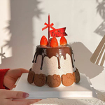 2026金马迎春新年快乐小旗蛋糕装饰插牌跨年元旦祈福KT猫饼干装扮