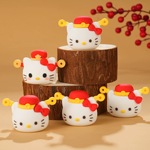 2026新年财神爷kt猫蛋糕装饰软胶卡通可爱hellokitty跨年招财摆件