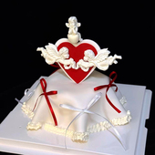 2.14情人节爱神丘比特天使蛋糕装 饰爱心love蝴蝶结丝带装 扮插件