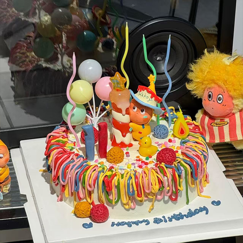 小红书同款许愿宝宝星星人蛋糕装饰插件儿童生日海绵公仔烘焙摆件