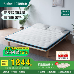 V7薄款 大自然家用出租房上下床山棕乳胶防螨床垫护脊软硬双睡