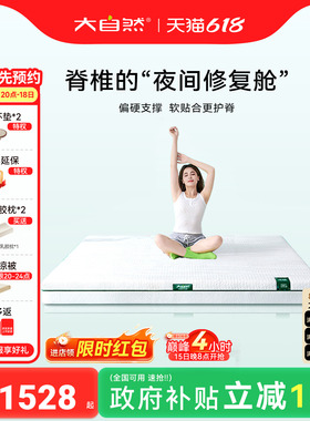 大自然【岚栖H3】山棕床垫护脊椎家庭用硬垫防螨席梦思棕垫可拆卸