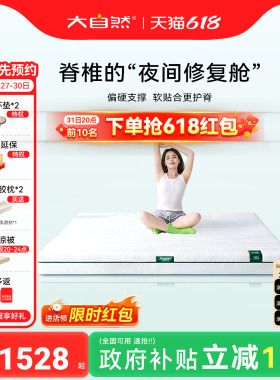 大自然【岚栖H3】山棕床垫护脊椎家庭用硬垫防螨席梦思棕垫可拆卸