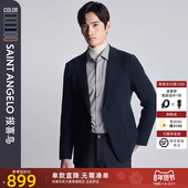 时尚 休闲单西上衣便西外套 新款 男士 轻商务运动西服 报喜鸟秋季