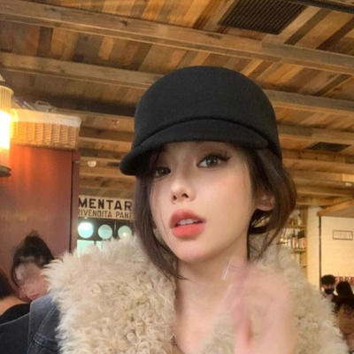 小香风报童帽出游逛街平顶帽