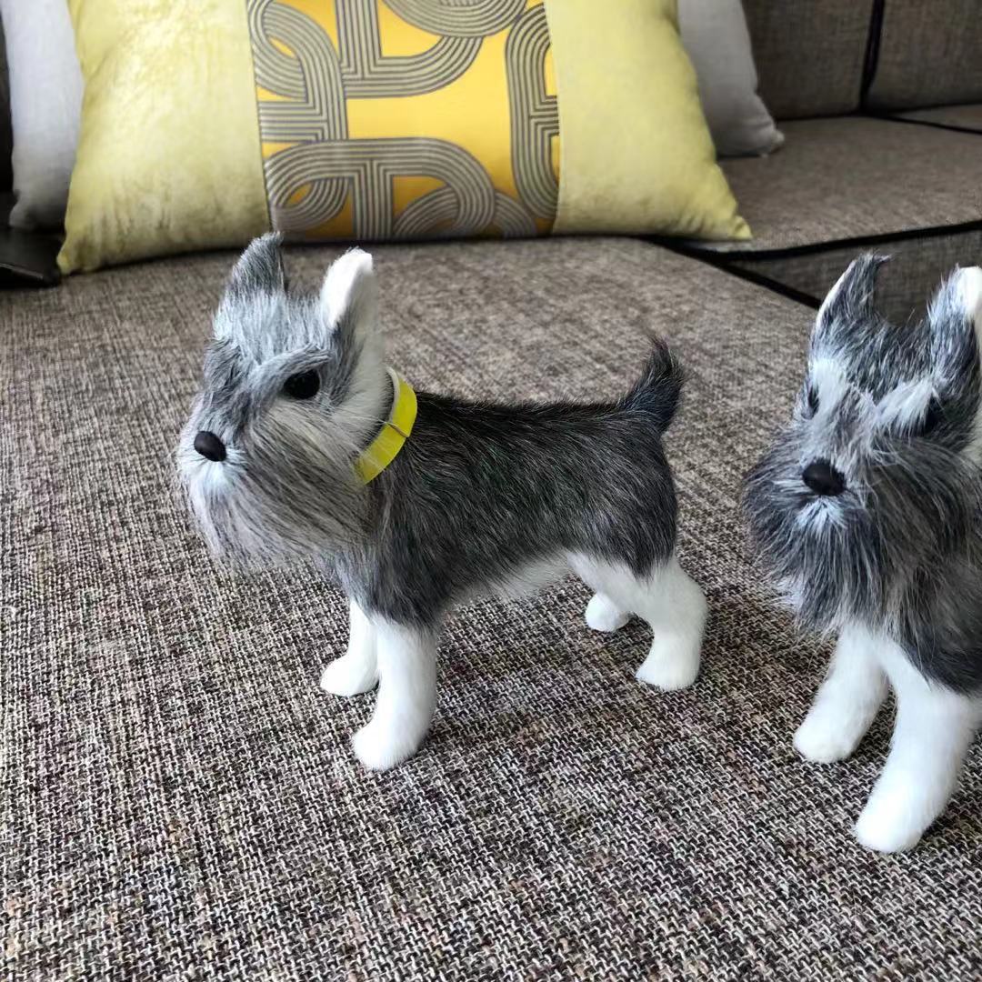 仿真动物雪纳瑞名犬玩具工艺品摆件仿真狗仿真名犬宠物厂家直供