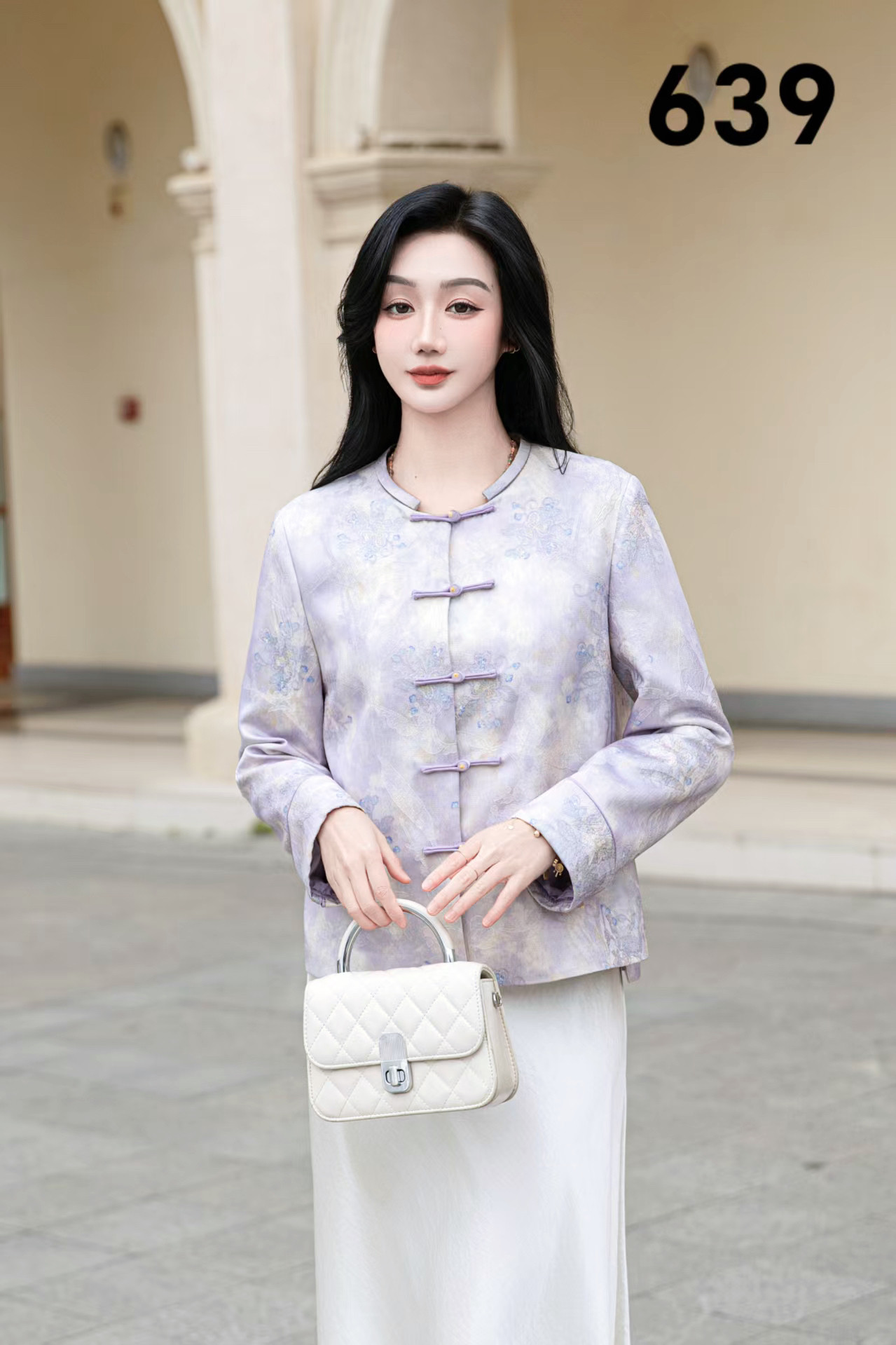 新中式春装风衣外套短款时尚百搭小香风上衣中老年女装减龄开衫