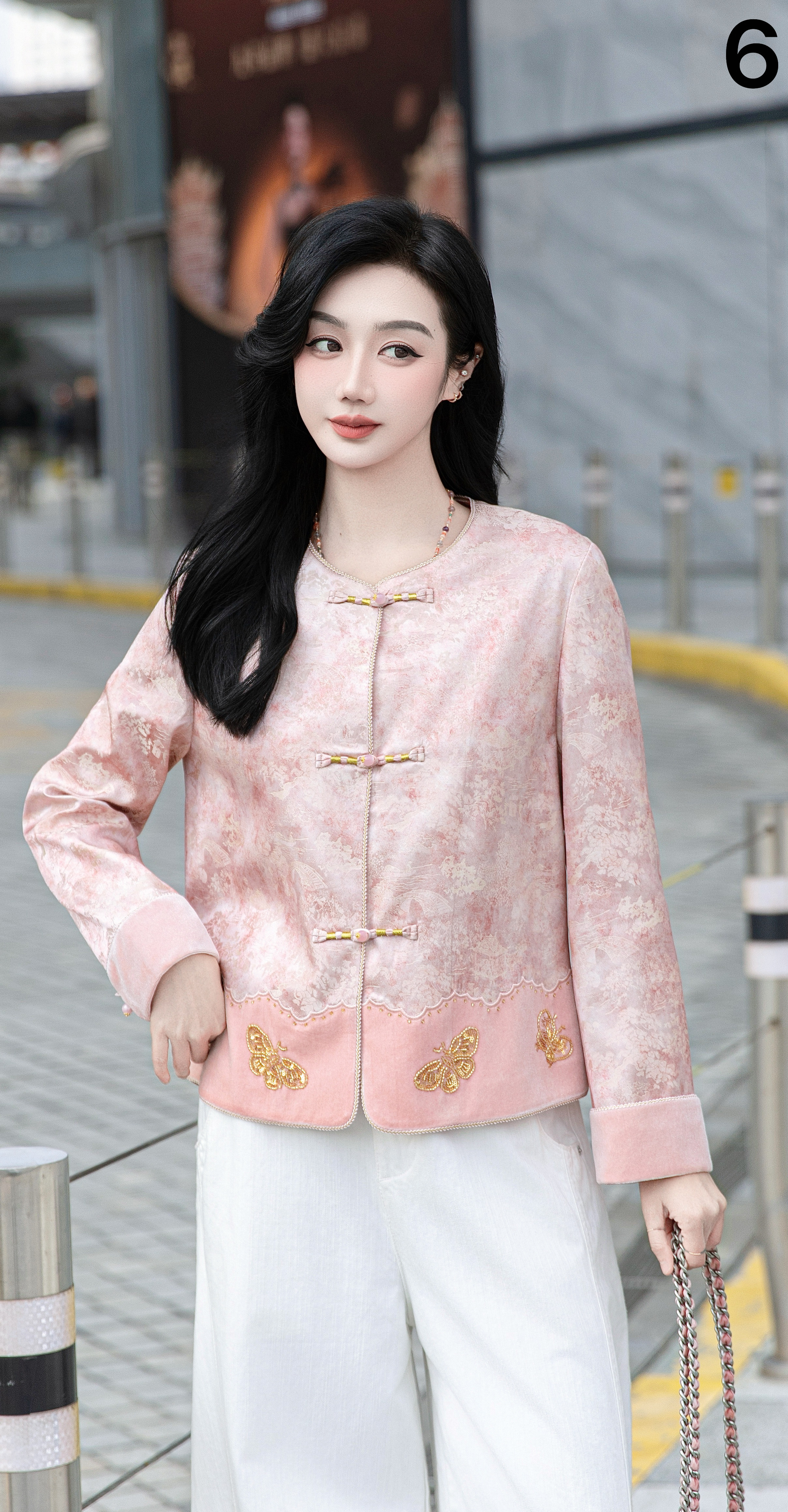 新中式春装风衣外套短款时尚百搭小香风上衣中老年女装减龄开衫