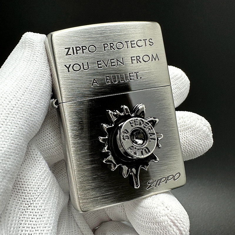 ZIPPO正品之宝打火机 日版原版贴章 银色 守护安东尼 银子弹NB-BU