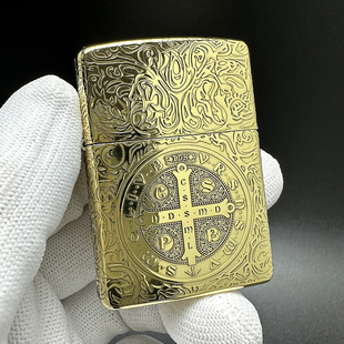 ZIPPO正品之宝打火机 千语原版盔甲浮雕DIY 168黄铜康斯坦丁