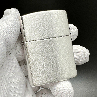ZIPPO之宝打火机纯银盔甲拉丝27
