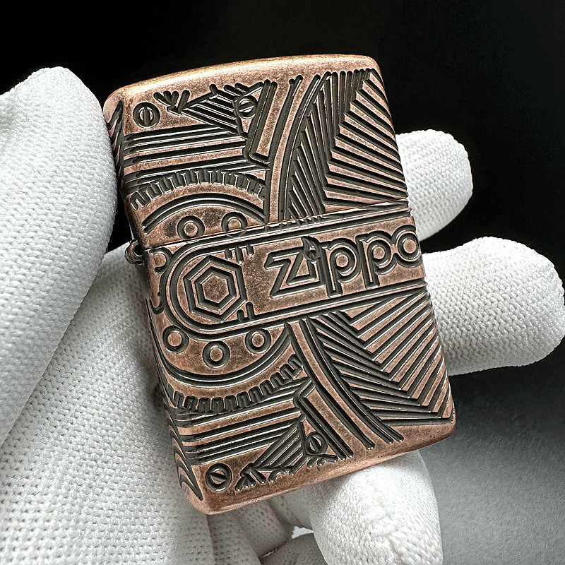 ZIPPO正品之宝打火机美版原版盔甲镀紫铜 机械解构 机械结构29523