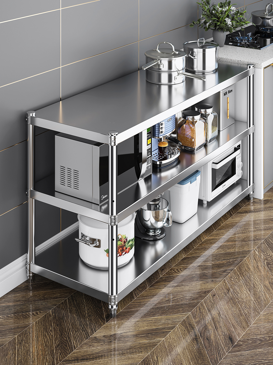 不锈钢厨房置物架功能落地灶台