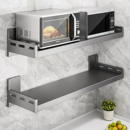 厨房置物架多功能微波炉烤箱架壁挂式 免打孔上墙家用调味料收纳架