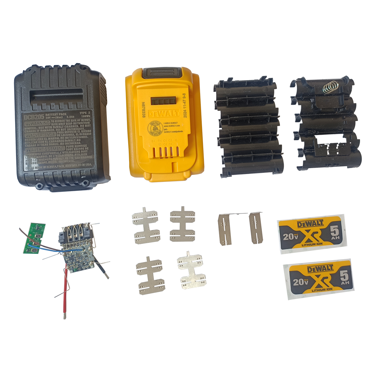 适用于dewalt DCB205 18V 10CELL18650 Battery kit