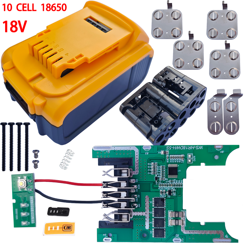 适用于DEWALT  DCB205  18V 10 CELL 18650 Battery box