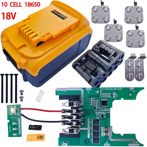 适用于DEWALT  DCB205  18V 10 CELL 18650 Battery box