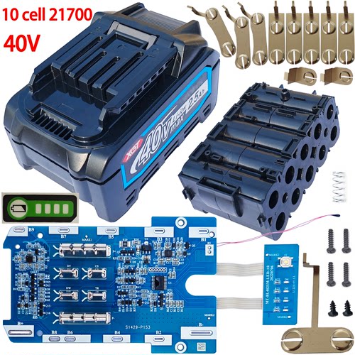 适用于MAKITA 40V BL4040 BL4025 40V 10 CELL 21700 Battery box