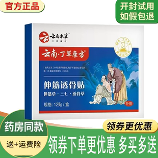 正品云南丁草康方伸筋透骨贴外用12贴/盒