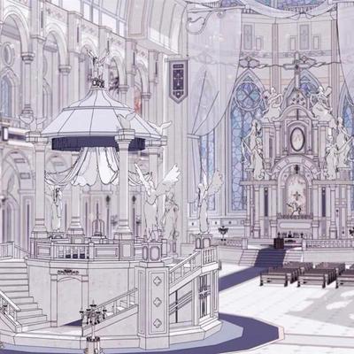 【acon3d】奇幻神殿内部礼拜堂