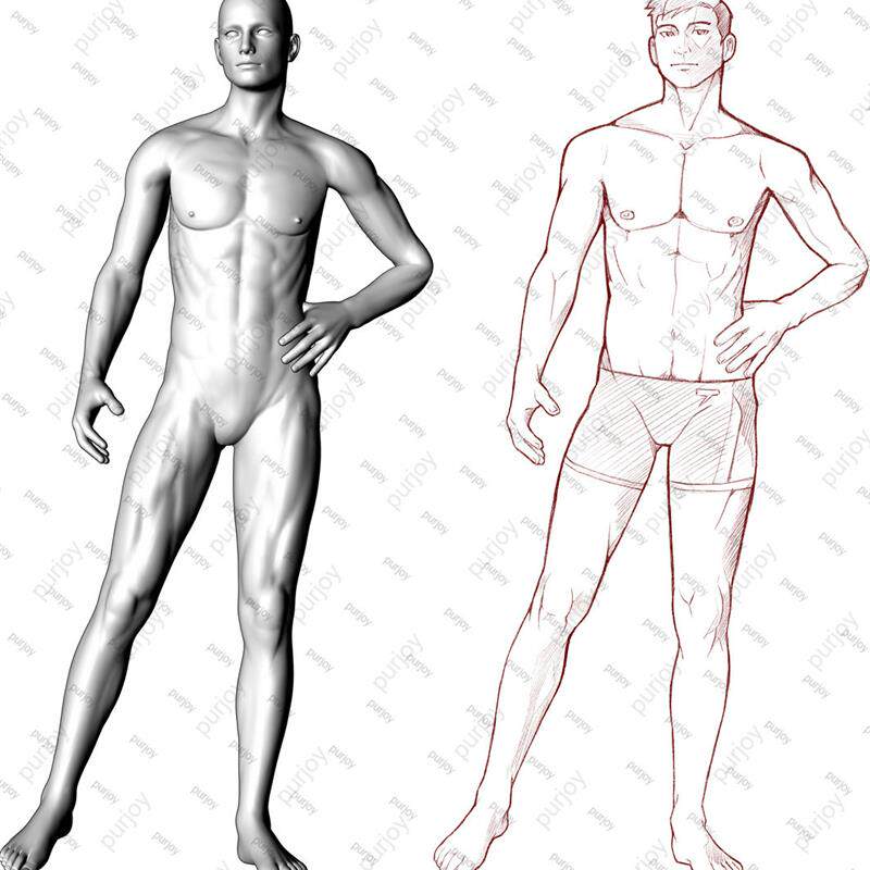 【CSP素材】3d人体各种体型模型集合