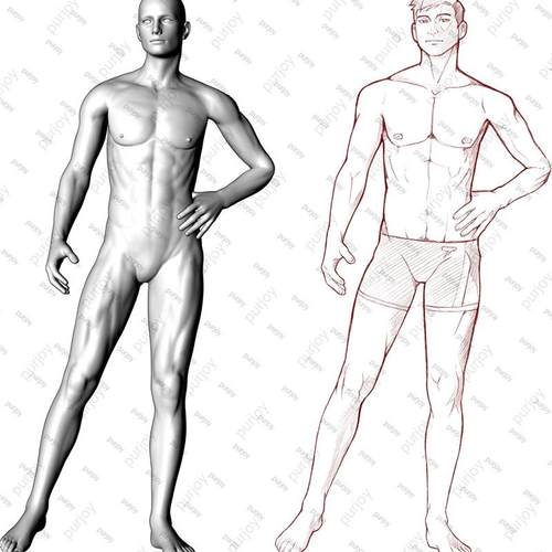 【CSP素材】3d人体各种体型模型集合