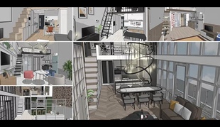 【自购回血】acon3d 居住空间全套 su套装模型 6个全套