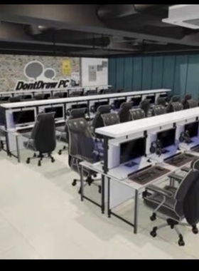 acon3d  网吧 skp模型  su模型草图大师绘画漫画背景专用