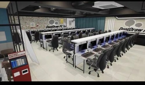 acon3d  网吧 skp模型  su模型草图大师绘画漫画背景专用