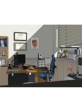 【acon3d模型】 全套医院 医院大厅-x线摄影室，内科诊