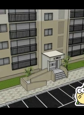 acon3d  公寓小区和走廊式公寓内部 skp模型  su模型草图大师