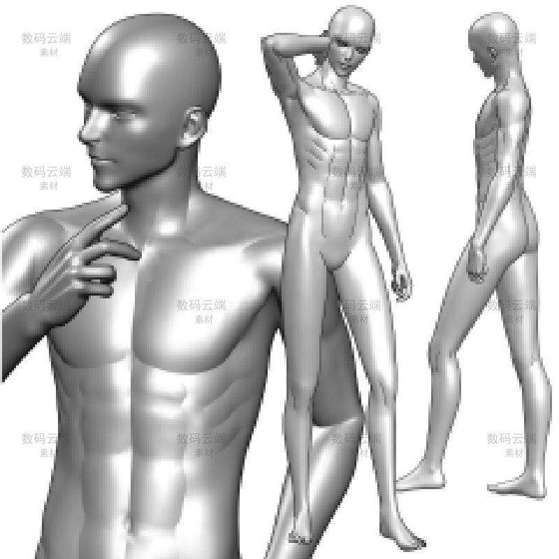 clip格式 CSP模型 CSP男性时尚模特3D模型 3D男